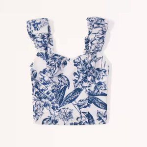 Abercrombie Bubble Strap Poplin Top